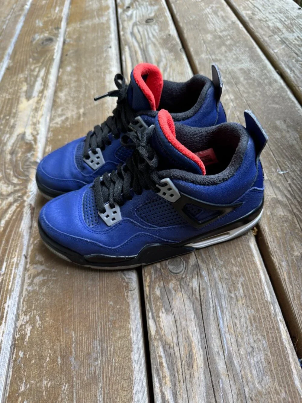 Nike Air Jordan 4 Winter Loyal Blue Jordan 4 #CQ9597-401 in Youth 5.5